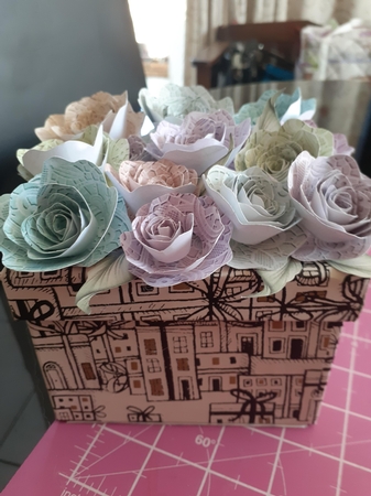 Earth-Lace Spiral Roses by Jenny Caldwell