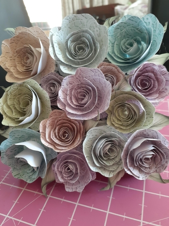 Earth-Lace Spiral Roses by Jenny Caldwell
