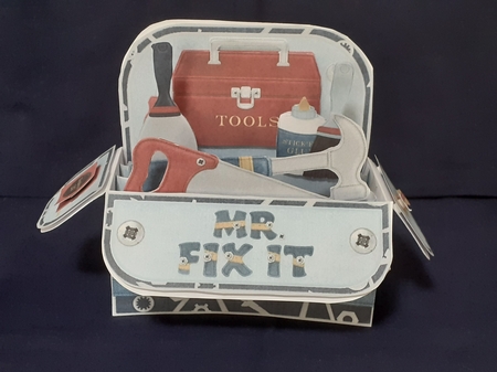 Tool Time Rectangle Pop-up Box Card Mini Kit by Jenny Caldwell
