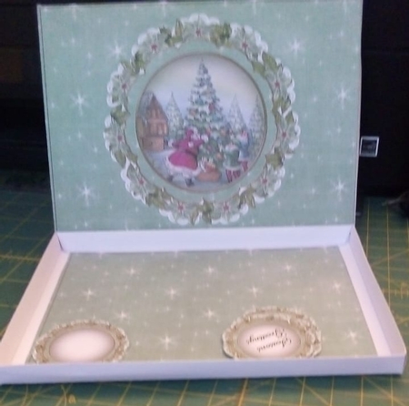Christmas Santa 7x5in Presentation Box by Jenny Caldwell
