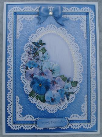 A5 Spring Flowers and Lace Kit with 3D Decoupage by Jenny Preston