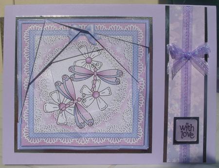 Dreamy Dragonflies Quick Card Twisted Spiral Side Stacker by Jenny Preston