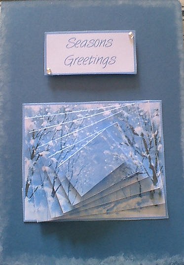 Christmas Winter Snow Scene Spiral Pyramid by Jenny Walton