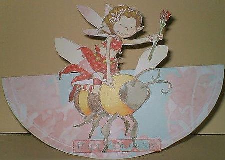 Fairy Nuff Red Wobble Card. by Jenny Walton