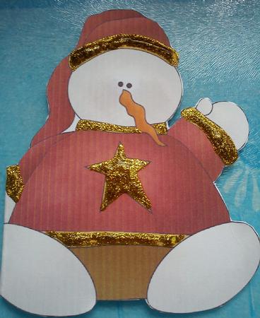 Snowman Shaped Card by Jenny Walton