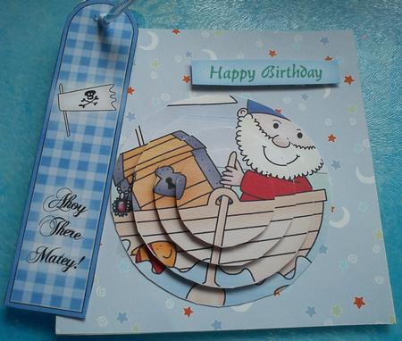 Pirates Ahoy!! Quick Card with Circle Pyramage by Jenny Walton