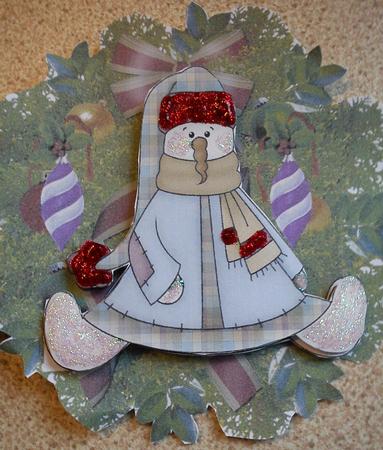 Christmas Wreath Shaped Card Merry Christmas Christmas Chee by Jenny Walton