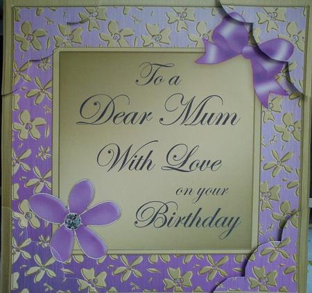 Floral Elegance Mum Birthday 8 x 8 Scalloped Corner Topper by Jenny Walton