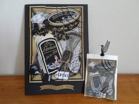 Mens Shaving 100th Birthday Set 7x5in Corner Stacker by Jessica Vine