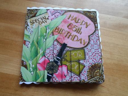 Lily of the Valley Fan 65th Birthday 5in One Corner Stacker by Jessica Vine