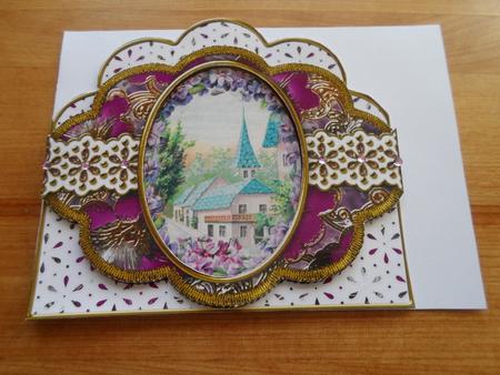 Lavender View Anglaise Scallop Card Base Frame by Jessica Vine