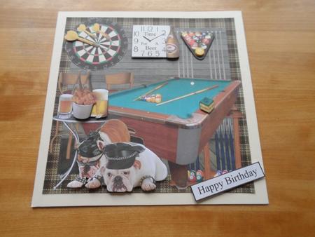 Man Cave Pool Party Topper with Decoupage by Jessica Vine