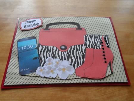 Zebra Handbag, Boots, White Flowers & Smartphone by Jessica Vine