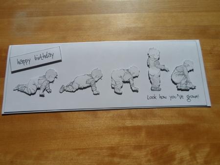 Look How You've Grown! Graphite Dl Quick Card by Jessica Vine
