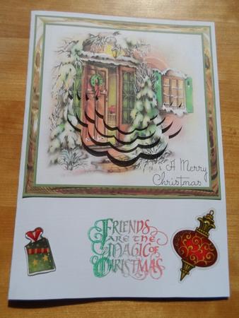 Welcome House at Christmas Petal Stacker by Jessica Vine