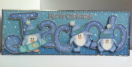 Large Dl Xmas Jacob Quick Card 3D Decoupage by Jessie Whiteford