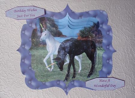 Birthday Unicorns Thinking of You by Jet Burls