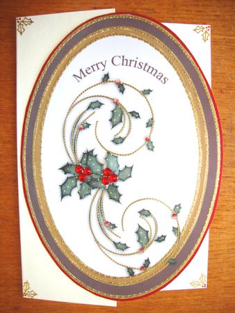 Holly Jolly Christmas Card by Jill Duncanson