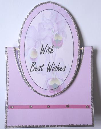 Swing Card Orchids with Best Wishes by Jill Duncanson