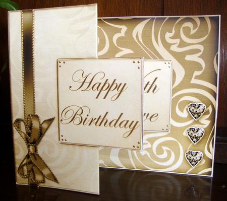 Elegant Flourish Fold Back Card by Jill Duncanson