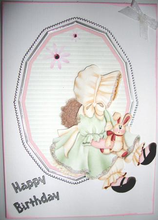 Little Girl with Her Rabbit by Jill Duncanson
