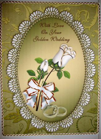 Roses & Rings - Golden Wedding by Jill Duncanson