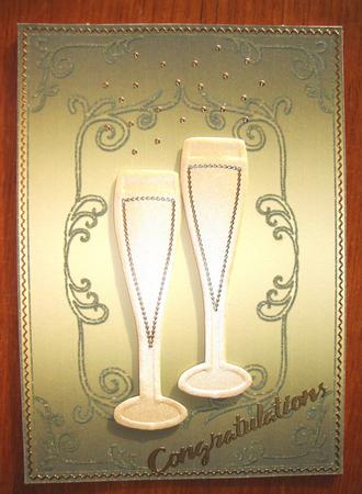 Swirls Metallic Blank Card Base 1 by Jill Duncanson