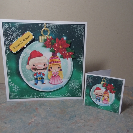 Marios Festive Xmas Bauble Quick Card-3 by Jillian Bond
