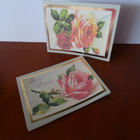 Pretty Vintage Roses for a Lady Quick Cards by Jillian Bond