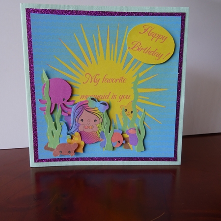 My Favorite Mermaid Decoupage Card Making Mini Kit Native by Jillian Bond