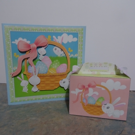 Easter Bunnies with Basket of Eggs Mini Kit by Jillian Bond
