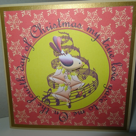 The Fourth Day of Christmas Four Calling Birds Card Making Mini Kit by Jillian Bond