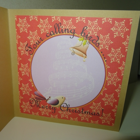 The Fourth Day of Christmas Four Calling Birds Card Making Mini Kit by Jillian Bond