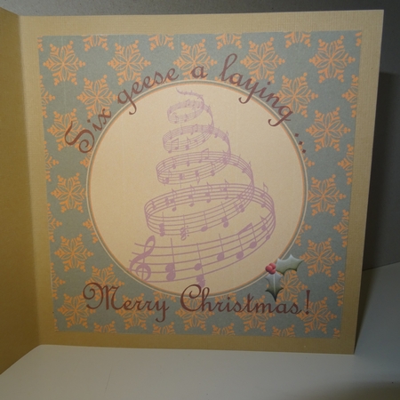 The Sixth Day of Christmas Six Geese aLaying Card Making Mini Kit by Jillian Bond