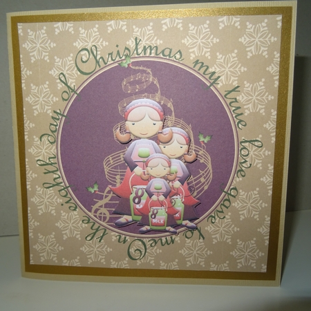 The Eighth Day of Christmas Eight Maids Milking Card Making Mini Kit by Jillian Bond