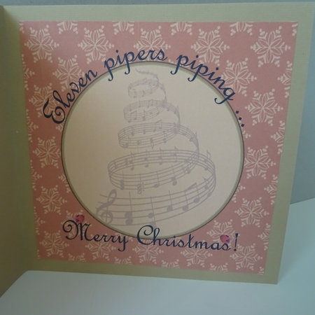 The Elventh Day of Christmas Eleven Pipers Piping Card Making Mini Kit by Jillian Bond