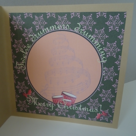 The Twelfth Day of Christmas Twelve Drummers Drumming Card Making Mini Kit by Jillian Bond