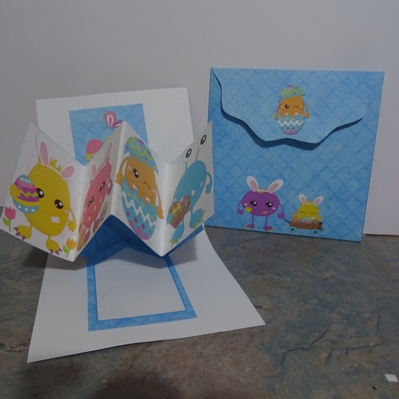 Monster Easter Twist & Pop Card & Envelope Kit with Decoupage by Jillian Bond