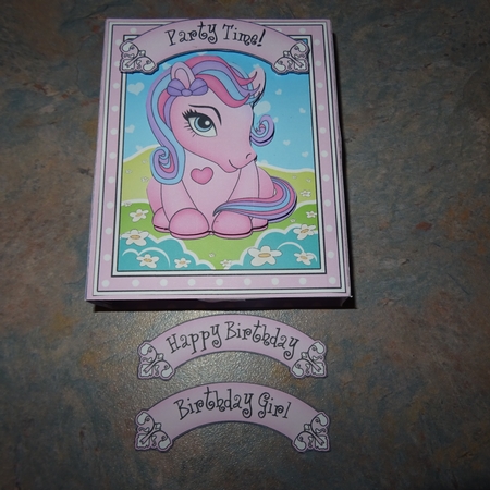 3D Cute Little Pony Gift Box Card Kit 3d Decoupage by Jillian Bond