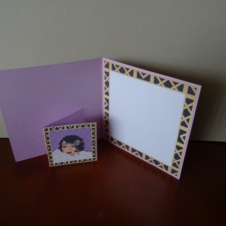 Art Deco female birthday card topper for 6x6 card by Jillian Bond