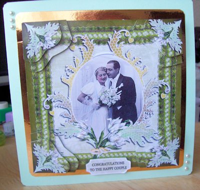 Vintage Wedding Couple Corner Stacker by Jillian Liddle