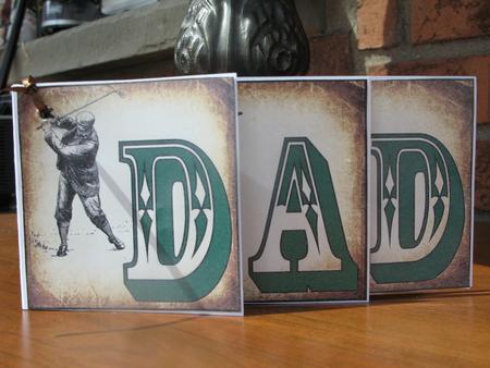 Vintage Golf Father's Day Book Card for Dad by Jo-Anne Kacer