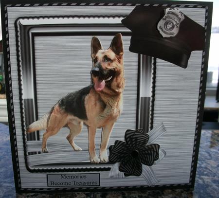 Sympathy Police Card Topper & Decoupage by Jo-Anne Kacer
