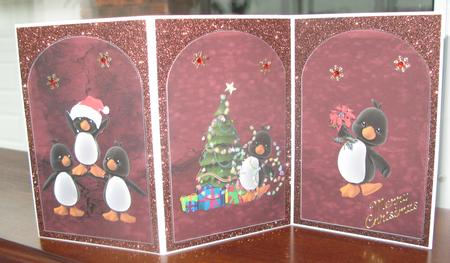 Penguins 3 Fold by Jo-Anne Kacer