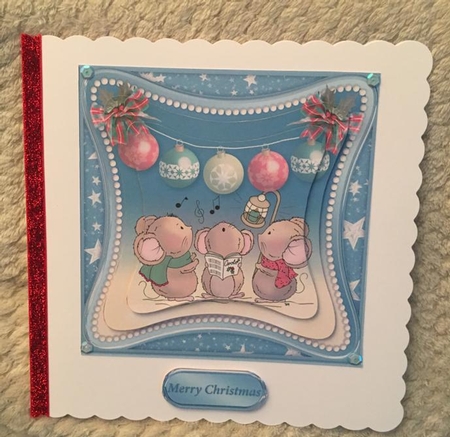 Mouse Carols - Curved Frame Card Mini Kit by Jo Brindley