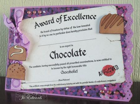 Fun Novelty Certificate by Jo Edwards