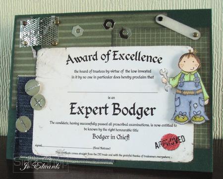 Fun Novelty Certificate by Jo Edwards