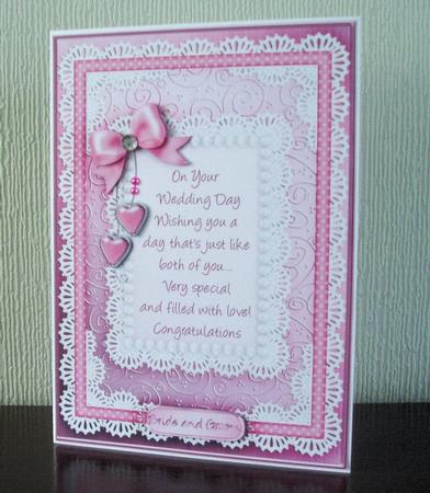 A5 Wedding Day Quick Card with 3D Decoupage by Jo Edwards
