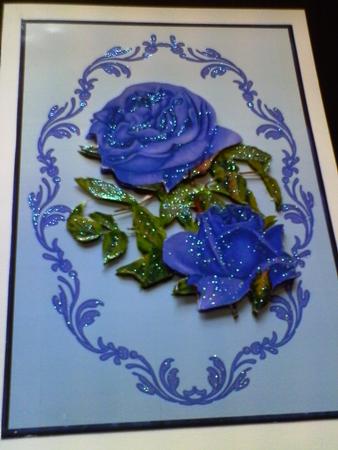 Purple Roses in Lace by JO LOCKWOOD