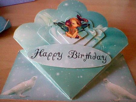 Pretty Little Butterfly Fairy Diamond Fold Card by JO LOCKWOOD